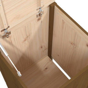 Portabiancheria marrone miele 44 x 44 x 76 cm in legno di pino massiccio 02_0006184