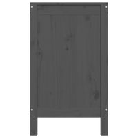 Contenitore per Bucato Grigio 88,5x44x76 cm Legno Massello Pino