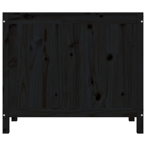 Portabiancheria nero 88,5 x 44 x 76 cm in legno di pino massiccio 02_0006136