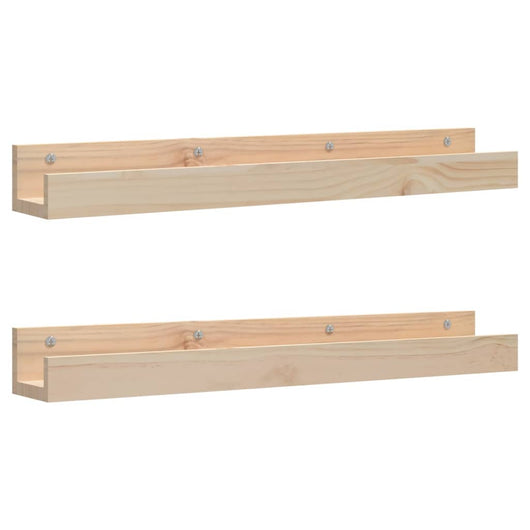 Mensole da Parete 2 pz 80x12x9cm in Legno Massello di Pino cod mxl 50286