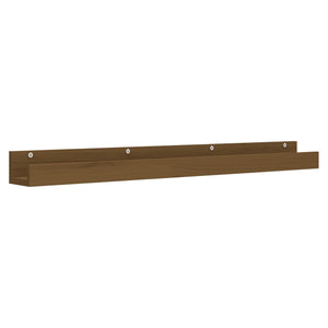 Mensole da Parete 2 pz Miele 110x12x9 cm Legno Massello di Pino cod mxl 32860