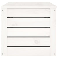 Contenitore Portaoggetti Bianco 109x36,5x33cm Massello di Pino 823625