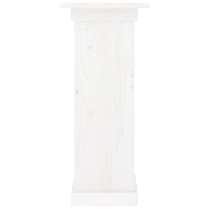 Supporto per Fiori Bianco 40x40x90 cm in Legno Massello di Pino 823635