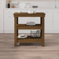 Banco da Lavoro Ambra 78,5x50x80 cm in Legno Massello di Pino 823642