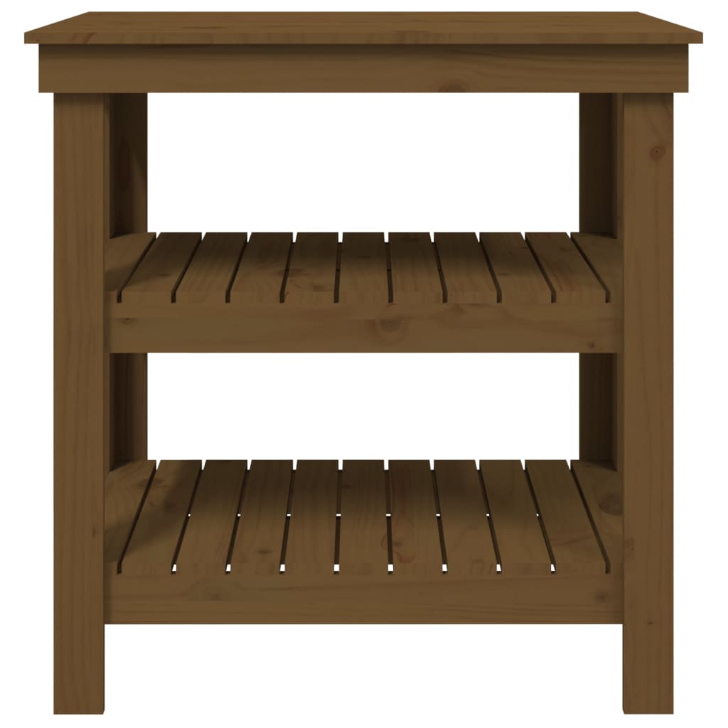 Banco da Lavoro Ambra 78,5x50x80 cm in Legno Massello di Pino 823642