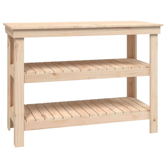 Banco da Lavoro 110,5x50x80 cm in Legno Massello di Pino cod mxl 16754