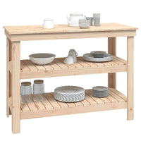 Banco da Lavoro 110,5x50x80 cm in Legno Massello di Pino cod mxl 16754