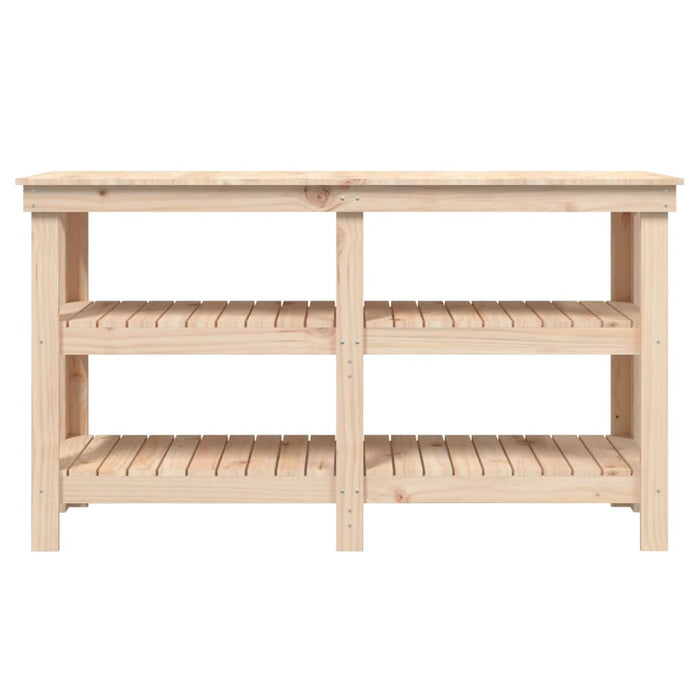 Banco da Lavoro 142,5x50x80 cm in Legno Massello di Pino