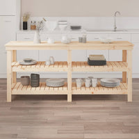 Banco da Lavoro 181x50x80 cm in Legno Massello di Pino 823654