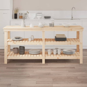 Banco da Lavoro 181x50x80 cm in Legno Massello di Pino 823654