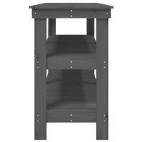Banco da Lavoro Grigio 181x50x80 cm in Legno Massello di Pino 823656