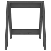 Sgabelli 2 pz grigio 40x40x45 cm in Legno Massello di Pino 823661