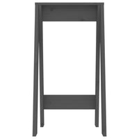 Sgabelli 2 pz grigio 40x40x75 cm in Legno Massello di Pino cod mxl 50211