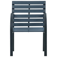 Sedie da Giardino 2 pz Grigie in Legno di Abete e Acciaio