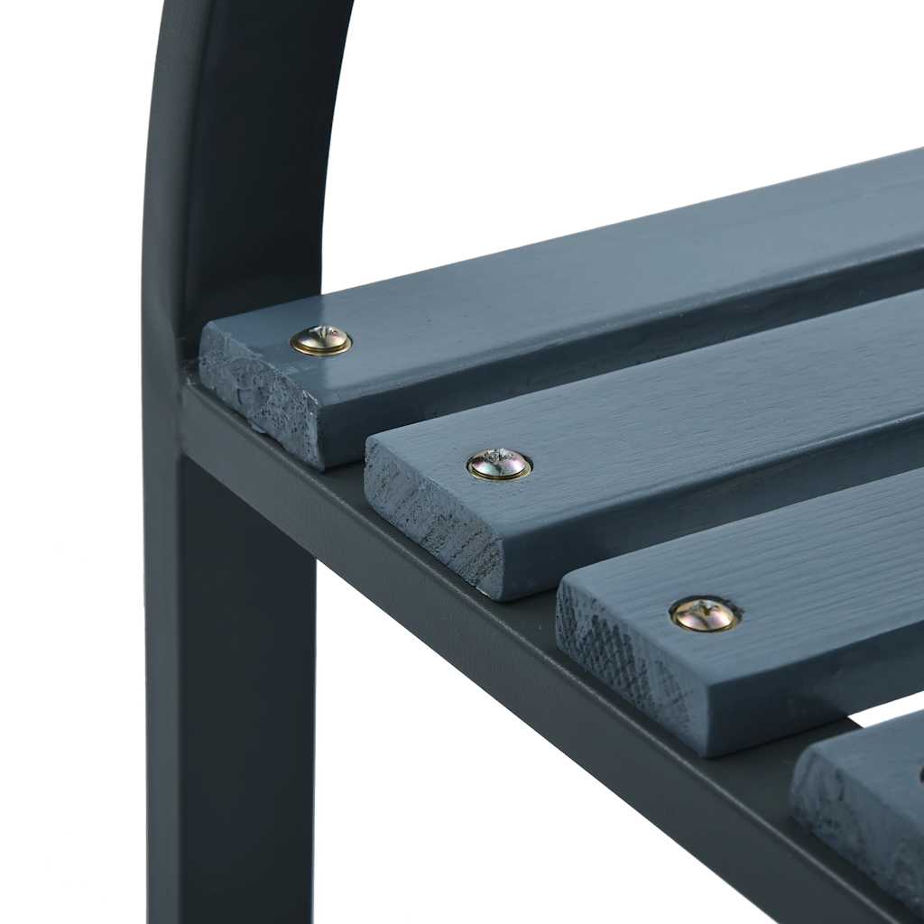 Sedie da Giardino 2 pz Grigie in Legno di Abete e Acciaio 319577