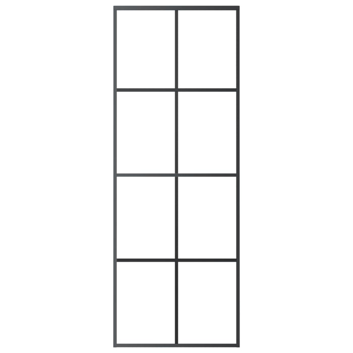 Porta Scorrevole con Ferramenta 76x205cm Vetro ESG Alluminio cod mxl 75926