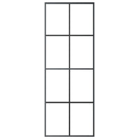 Porta Scorrevole con Ferramenta 76x205cm Vetro ESG Alluminio 3152140