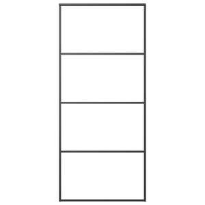 Porta Scorrevole con Ferramenta 90x205cm Vetro ESG Alluminio 3152148