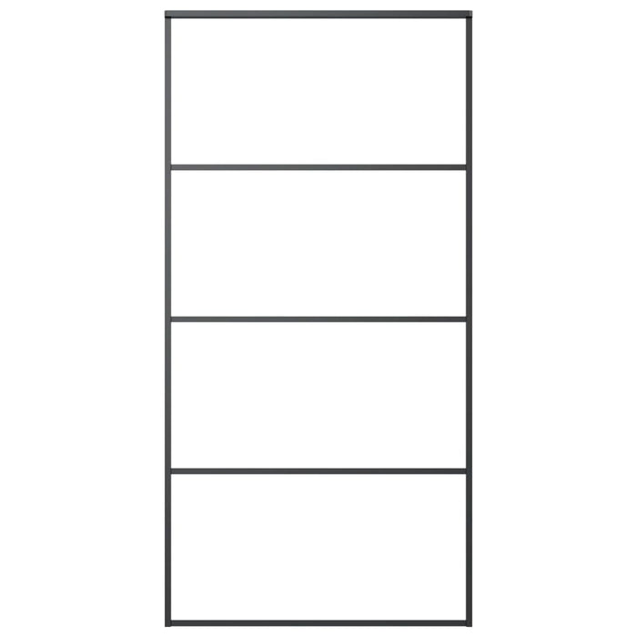 Porta Scorrevole con Ferramenta 102,5x205cm Vetro ESG Alluminio 3152149