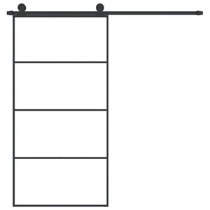 Porta Scorrevole con Ferramenta 102,5x205cm Vetro ESG Alluminio 3152150
