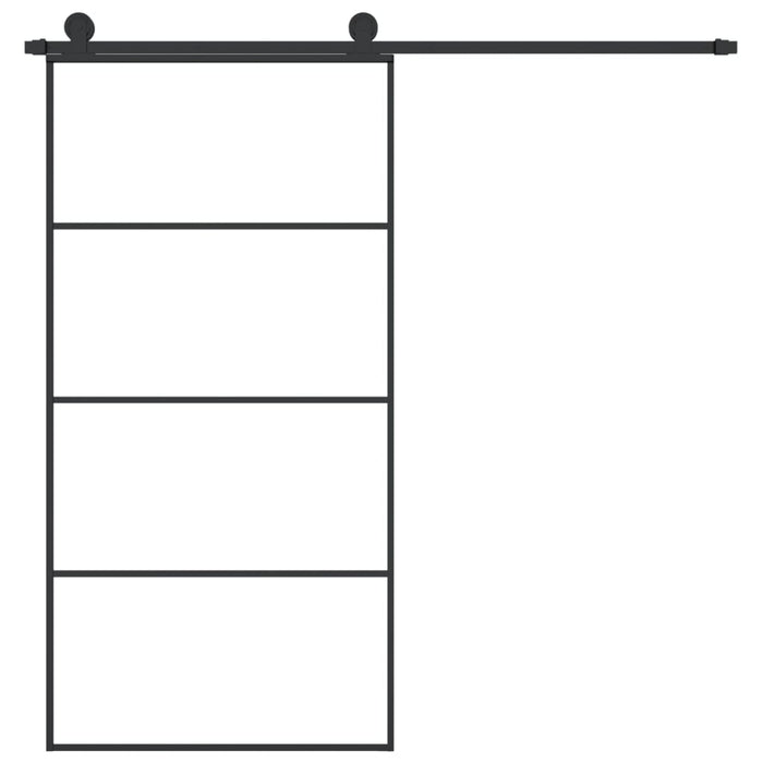 Porta Scorrevole con Ferramenta 102,5x205cm Vetro ESG Alluminio 3152150
