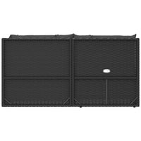 Set Divani da Giardino 5 pz con Cuscini Nero in Polyrattan 319595