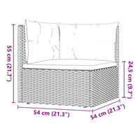 Set Divani da Giardino 5 pz con Cuscini Nero in Polyrattan