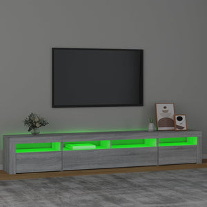 Mobile Porta TV con Luci LED Grigio Sonoma 240x35x40 cm cod mxl 24771