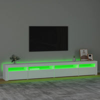 Mobile Porta TV con Luci LED Bianco 270x35x40 cm cod mxl 20385