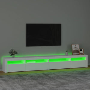 Mobile Porta TV con Luci LED Bianco 270x35x40 cm cod mxl 20385