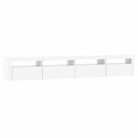 Mobile Porta TV con Luci LED Bianco 240x35x40 cm 3152762