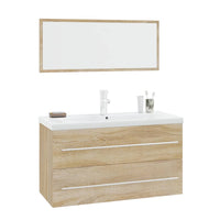 Set Mobili da Bagno 3 pz Rovere Sonoma 3152850