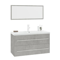 Set Mobili da Bagno 3 pz Grigio Cemento 3152851