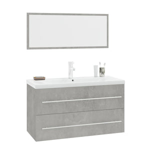 Set Mobili da Bagno 3 pz Grigio Cemento 3152851