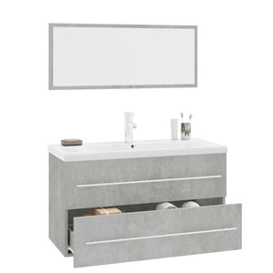 Set Mobili da Bagno 3 pz Grigio Cemento 3152851