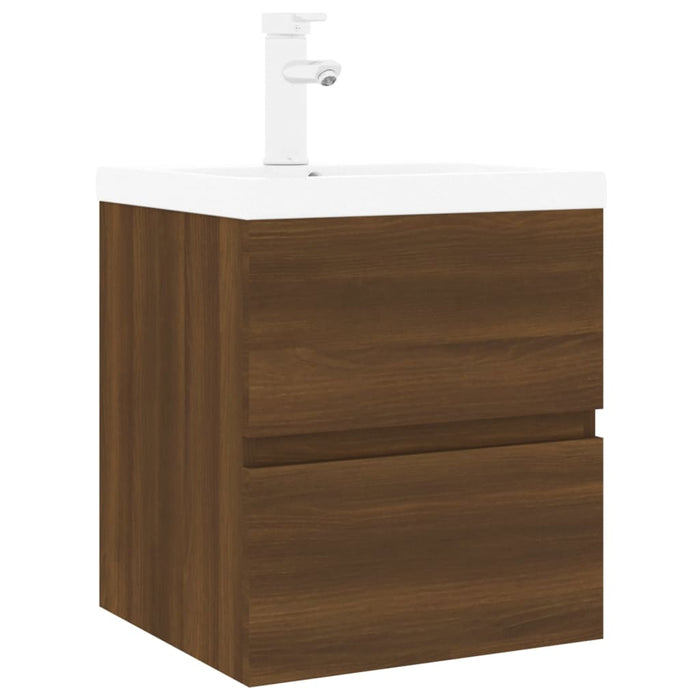 Mobile Bagno Lavabo Integrato Rovere Marrone Legno Multistrato 3152863
