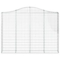 Cesto Gabbione ad Arco 200x30x140/160 cm Ferro Zincato