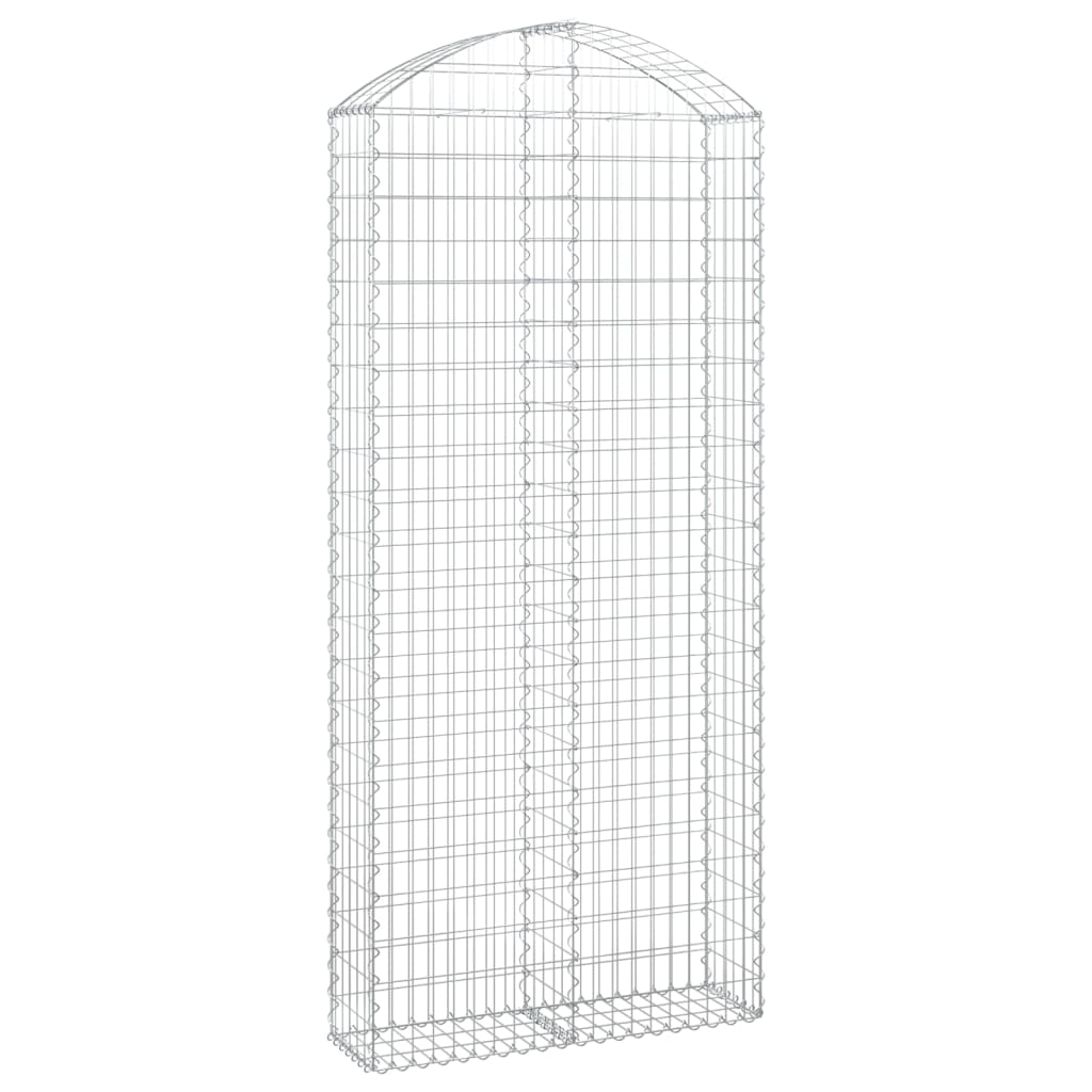 Cesto Gabbione ad Arco 100x30x220/240 cm Ferro Zincato 153431