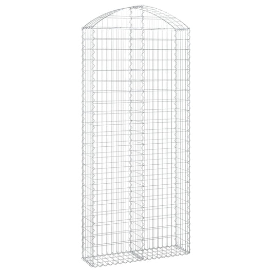 Cesto Gabbione ad Arco 100x30x220/240 cm Ferro Zincato 153431