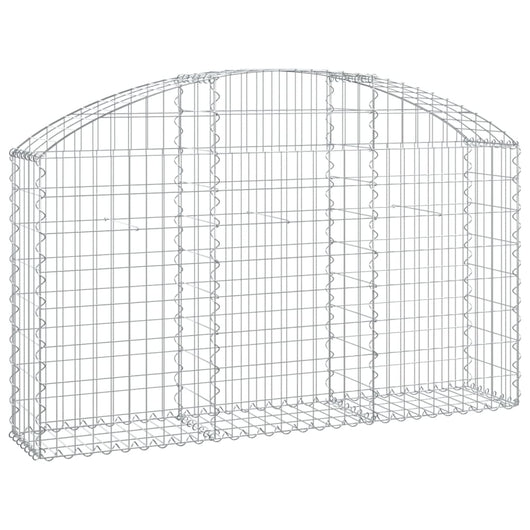 Cesto Gabbione ad Arco 150x30x80/100 cm Ferro Zincato 153444