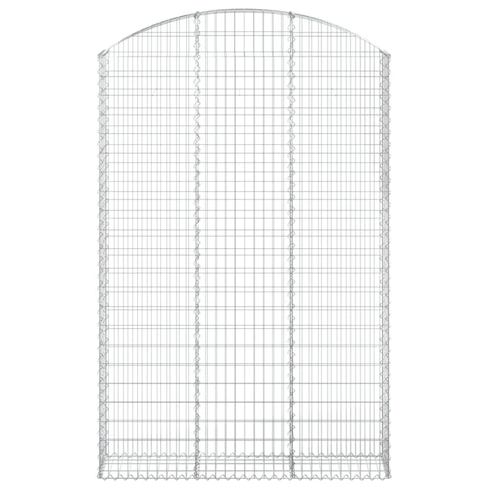 Cesto Gabbione ad Arco 150x30x220/240 cm Ferro Zincato 153451
