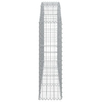 Cesto Gabbione ad Arco 200x30x100/120 cm Ferro Zincato 153465