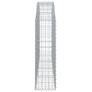 Cesto Gabbione ad Arco 200x30x100/120 cm Ferro Zincato 153465