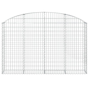 Cesto Gabbione ad Arco 200x30x120/140 cm Ferro Zincato