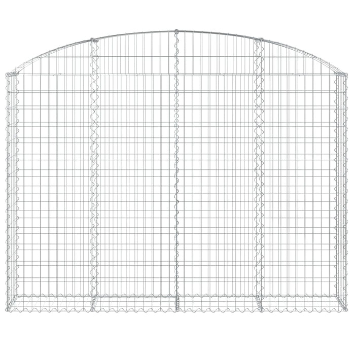 Cesto Gabbione ad Arco 200x30x140/160 cm Ferro Zincato 153467