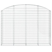 vidaXL Cesto Gabbione ad Arco 200x30x140/160 cm Ferro Zincato