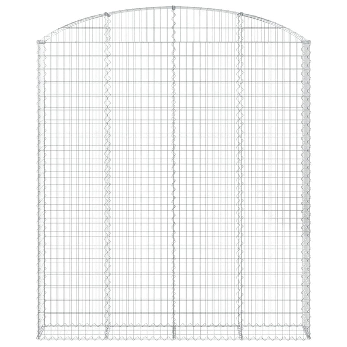 Cesto Gabbione ad Arco 200x30x220/240 cm Ferro Zincato 153471