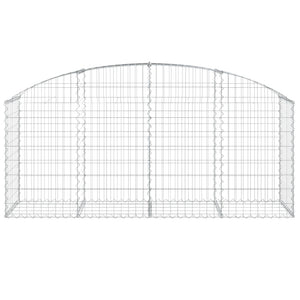 Cesto Gabbione ad Arco 200x50x80/100 cm Ferro Zincato 153474