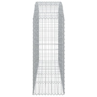 Cesto Gabbione ad Arco 200x50x120/140 cm Ferro Zincato