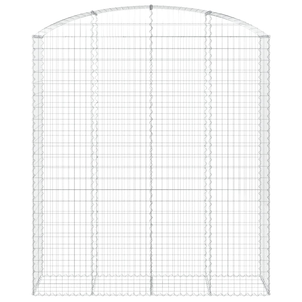 Cesto Gabbione ad Arco 200x50x220/240 cm Ferro Zincato 153481